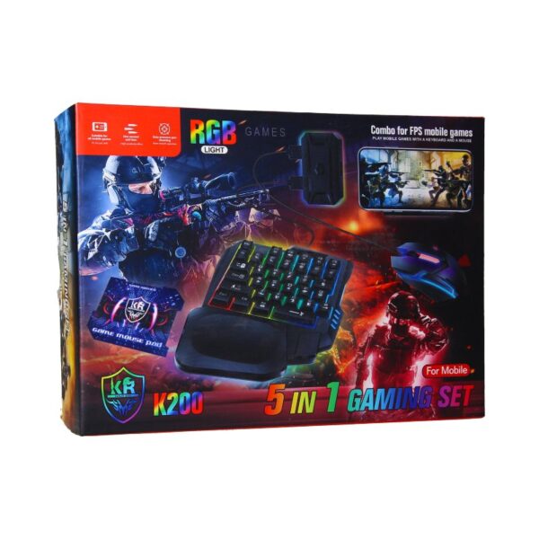KR Gaming Bundle box K200 red